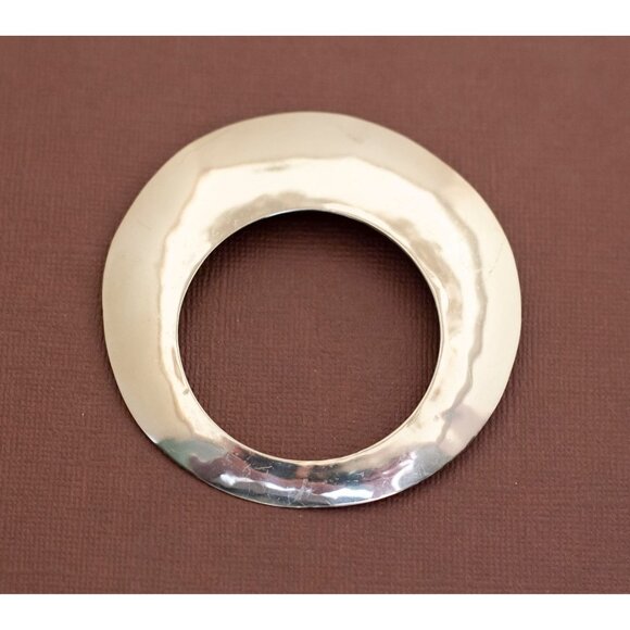 Vintage Upturn Crescent Moon Silver Tone Brooch - U18 - Picture 1 of 2